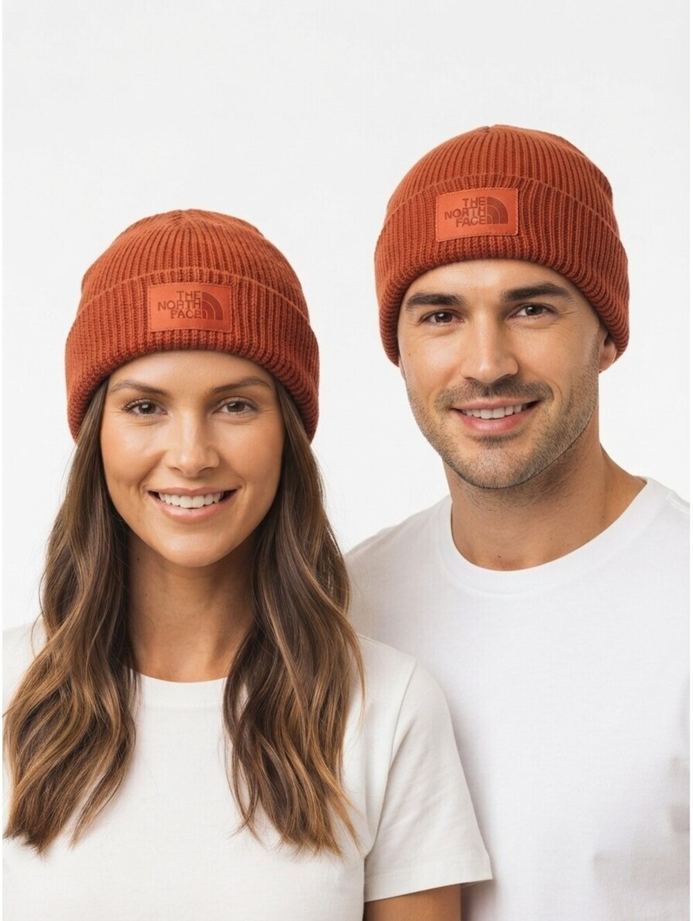 The North Face Salty Lined Beanie Burnt Umber Ribbed Knit Winter Hat Unisex OS